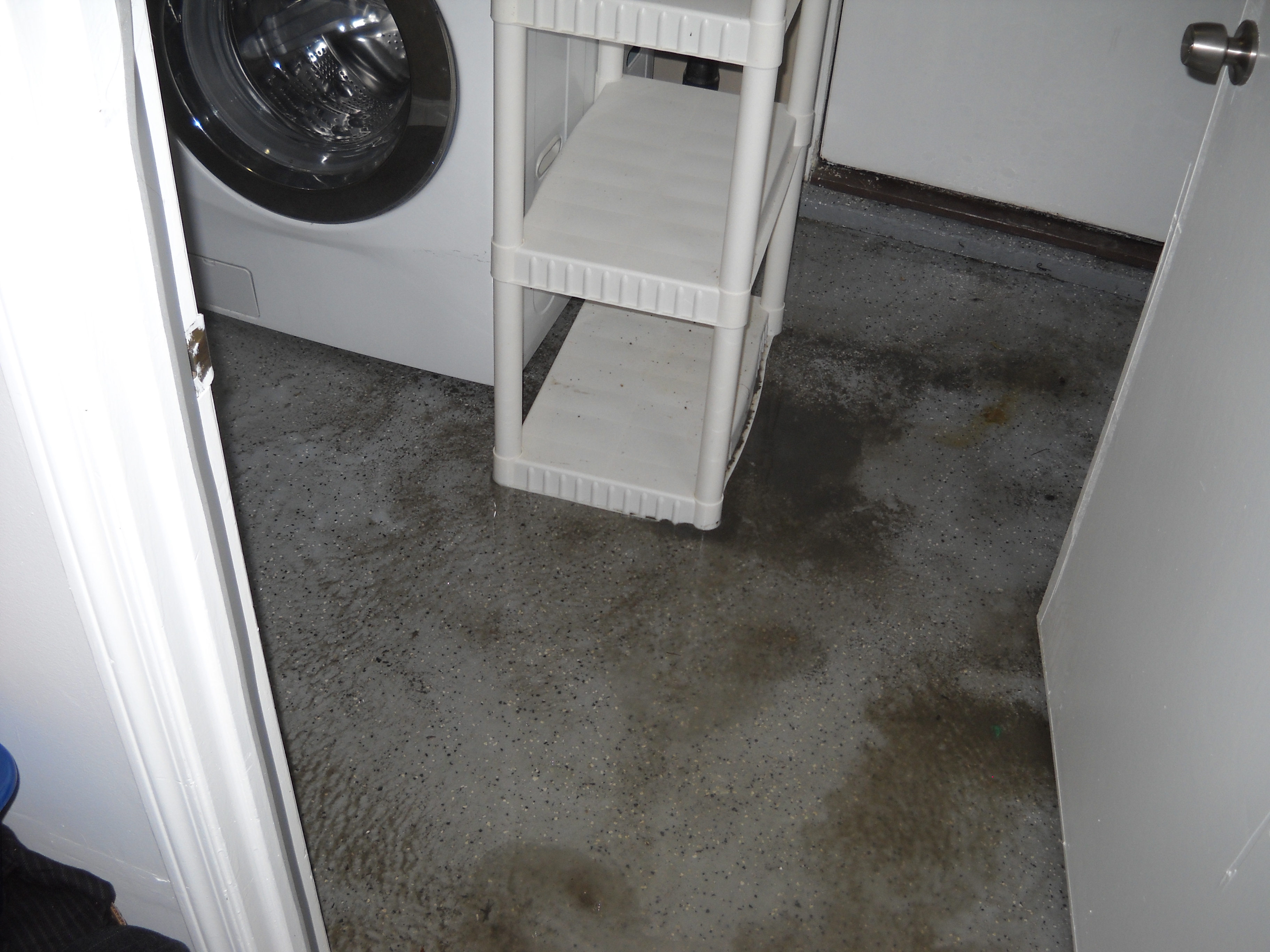 wet basement laundry